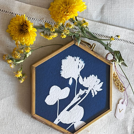 Cyanotype Ornament - v