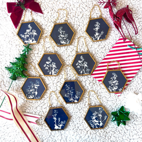 Cyanotype Ornament - jj